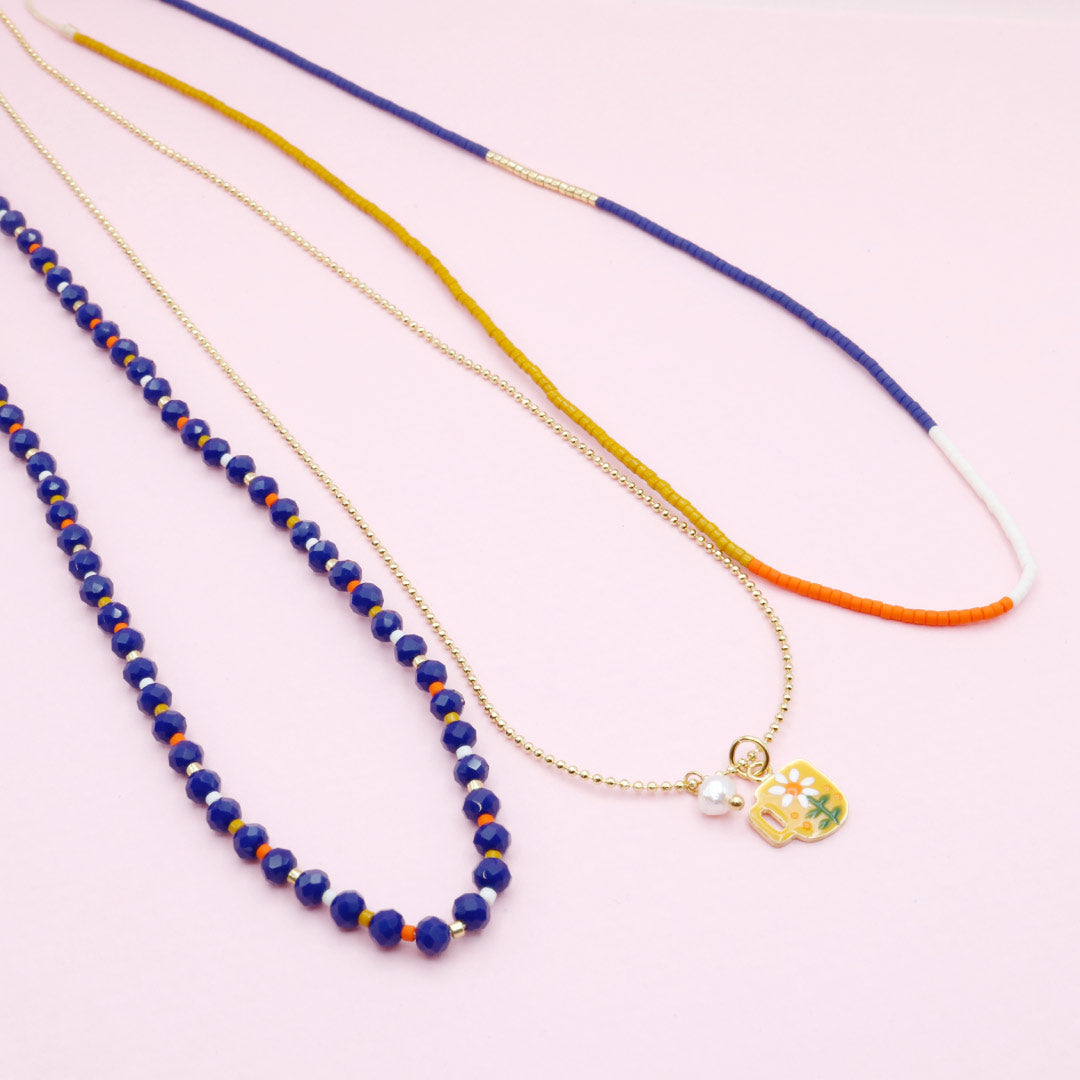 Collar Triple Amuleto Floral