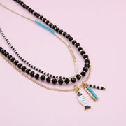 Collar Dorado Triple Pez Intuición