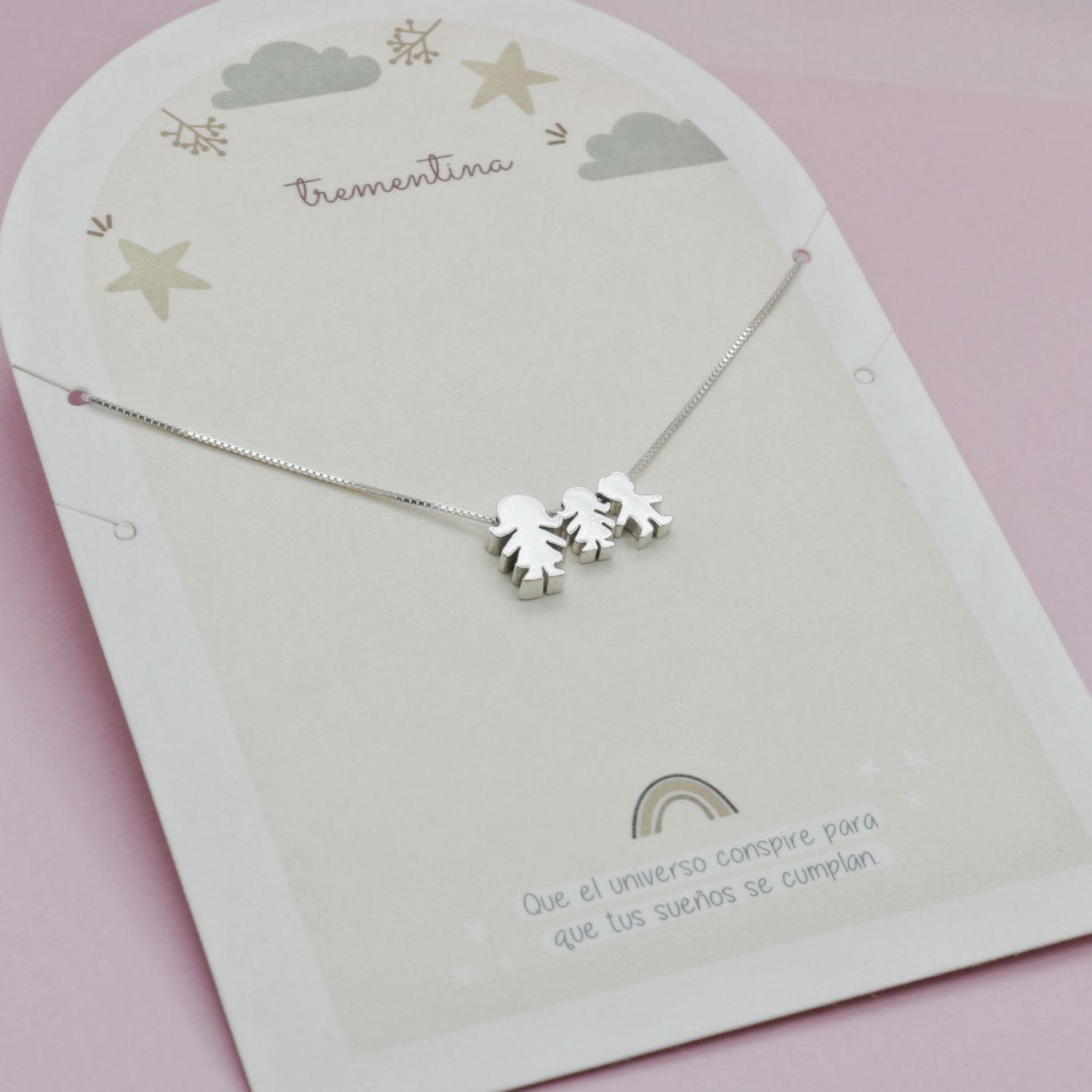 Collar Mi Familia Mamá 2 Hijos