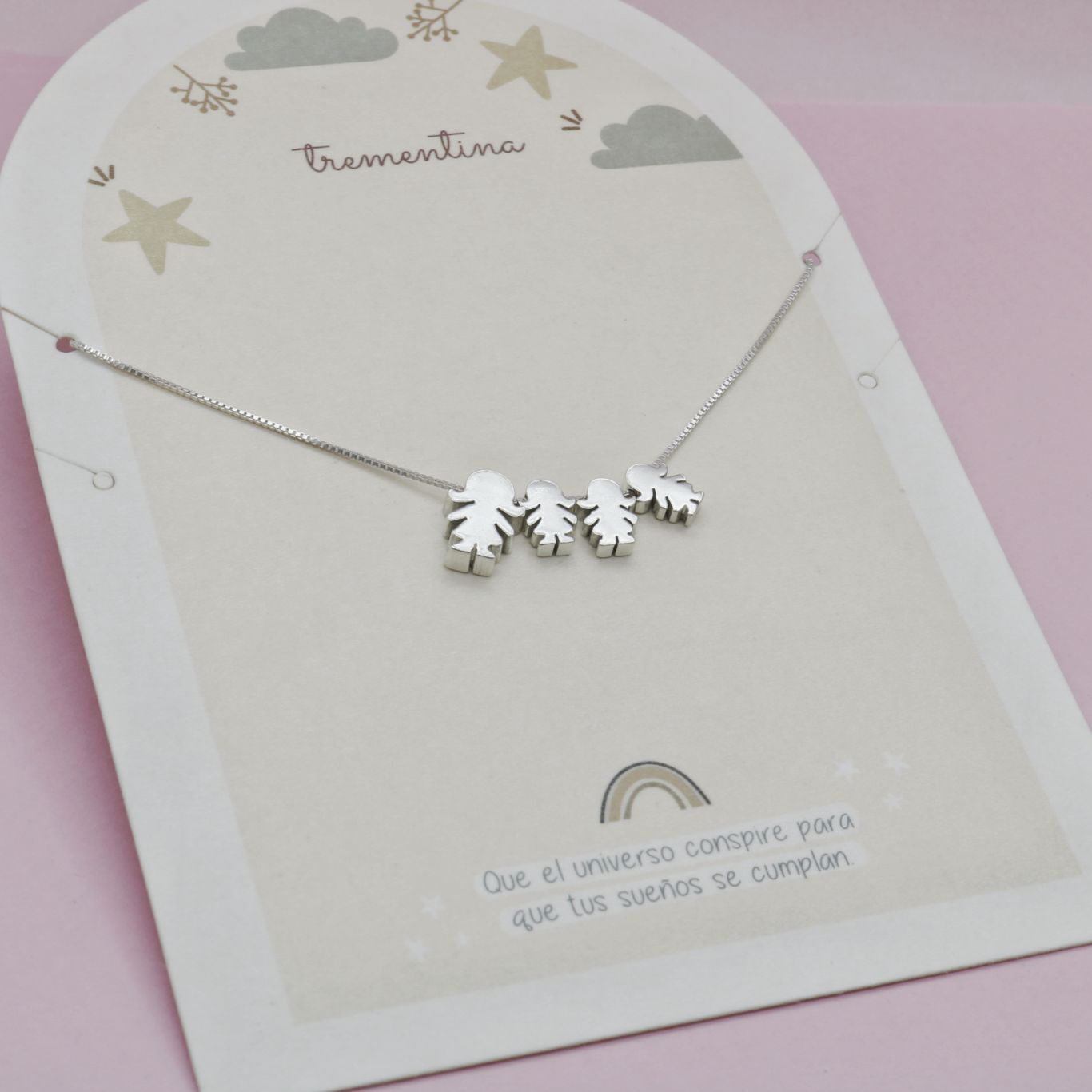 Collar Mi Familia Mamá 3 Hijos