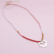 Collar de Mostacilla Corazón en Origami