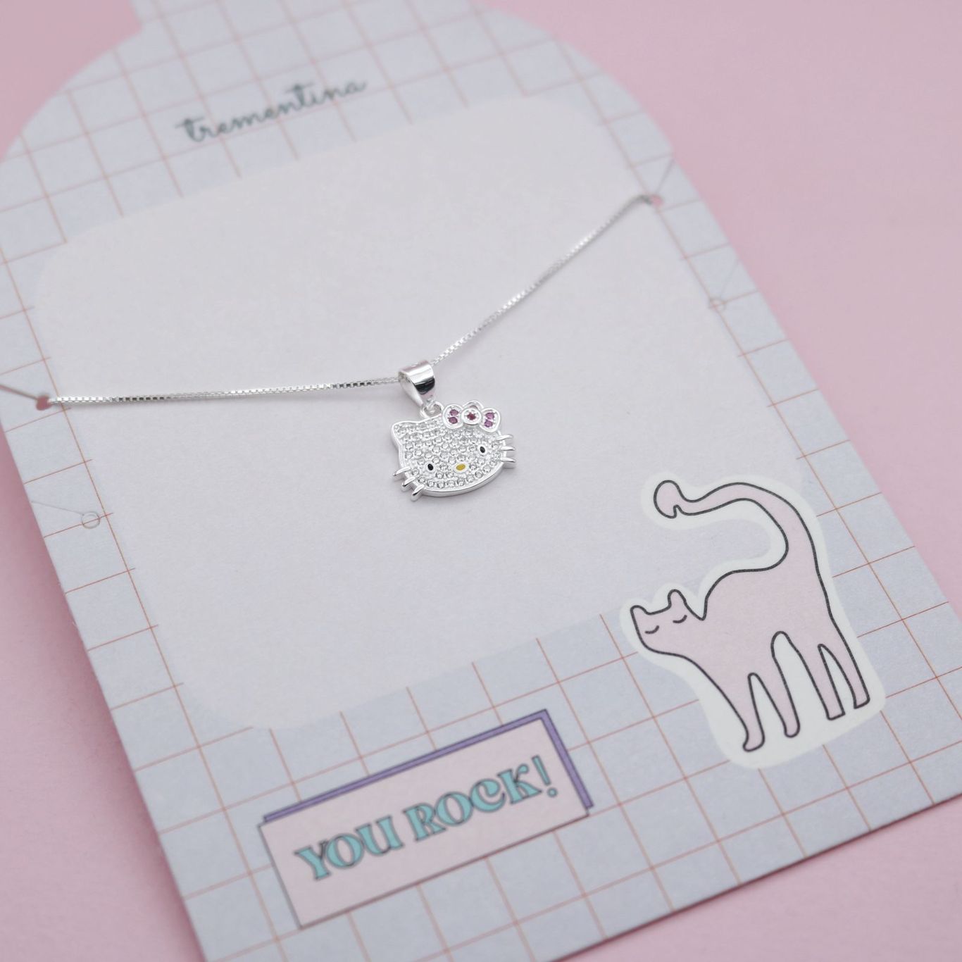 Collar de Plata Hello Kitty
