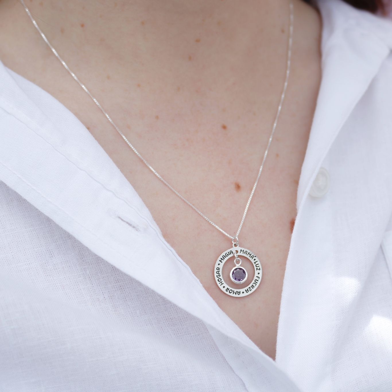 Collar en Plata Mamá Circón