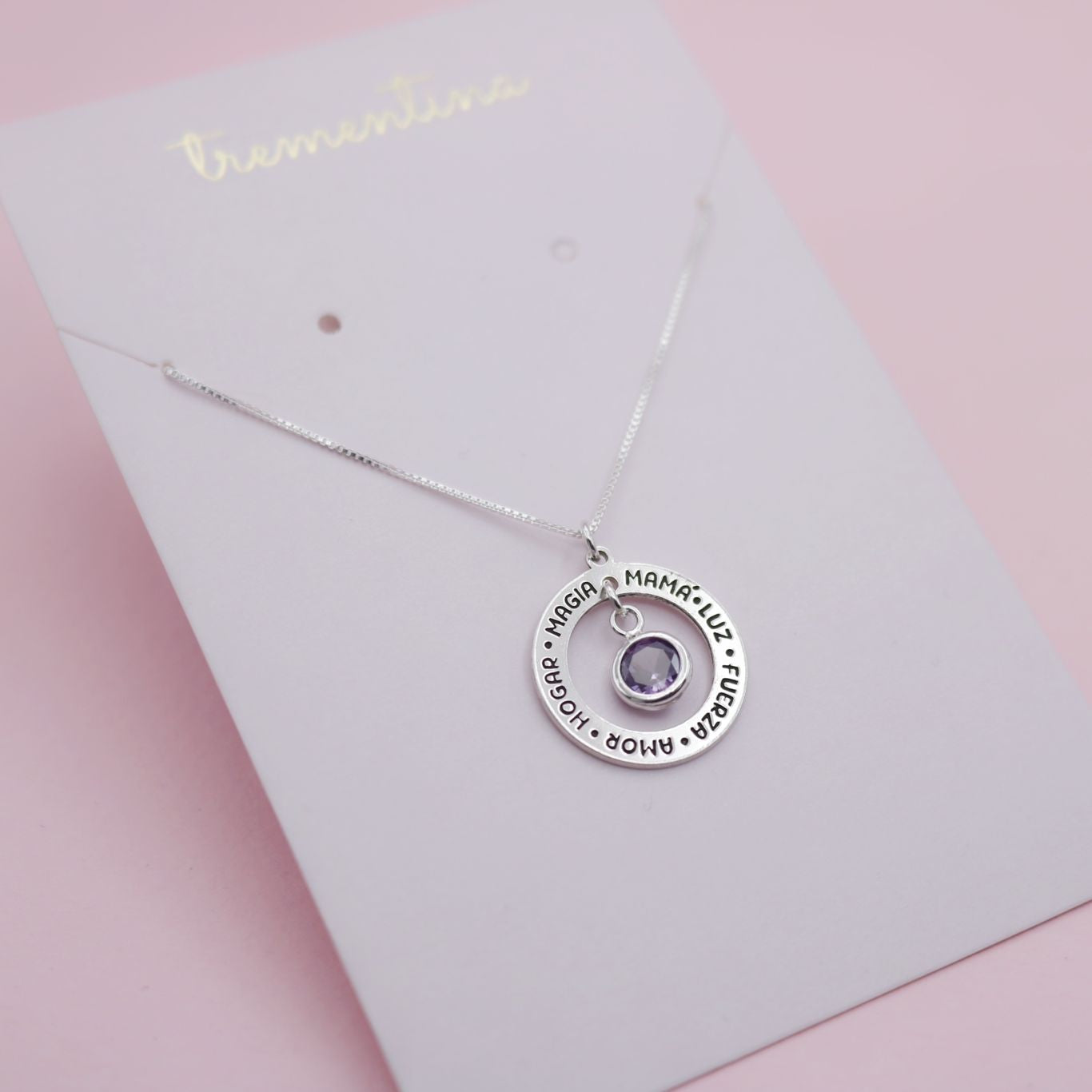 Collar en Plata Mamá Circón