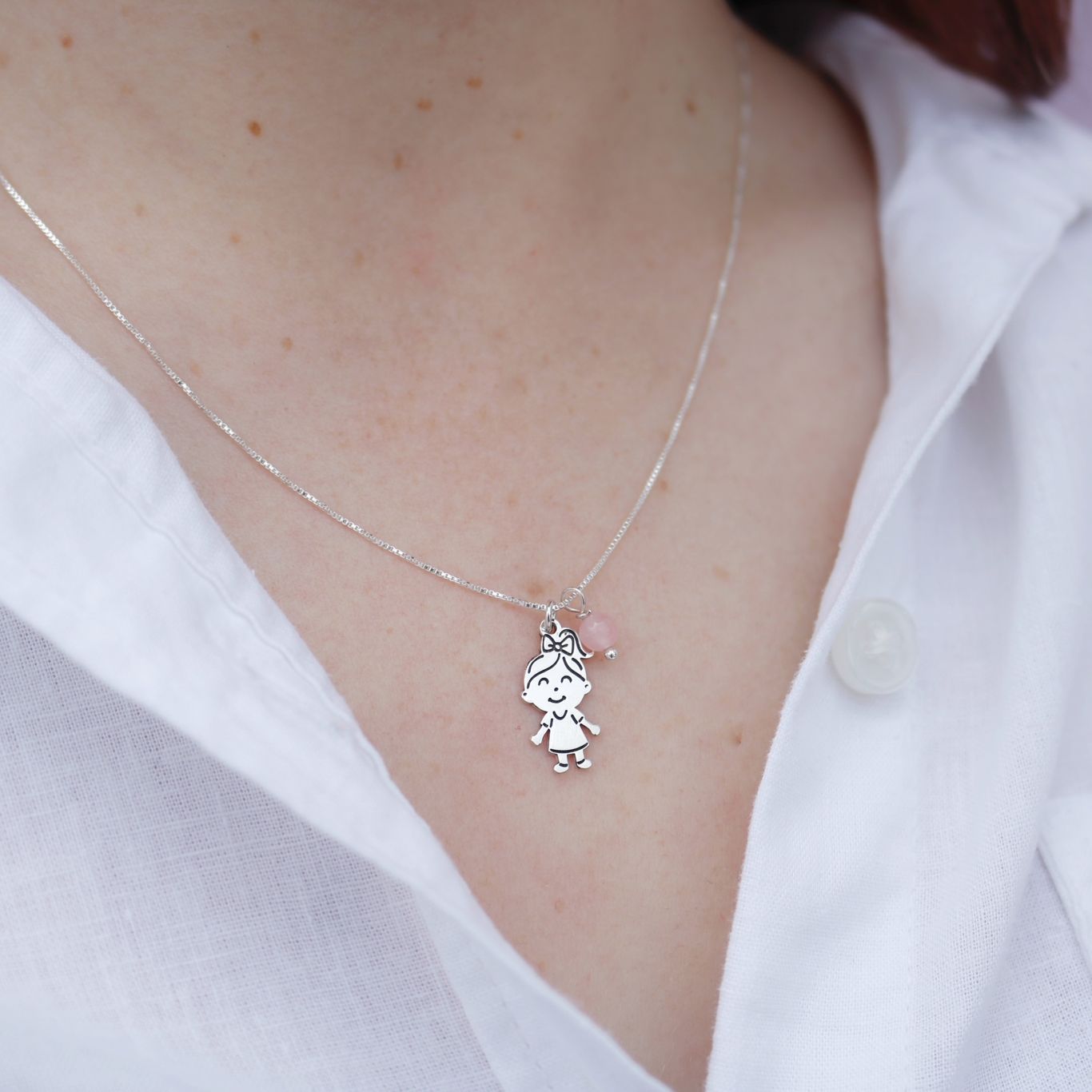 Collar en Plata Niña Piedra