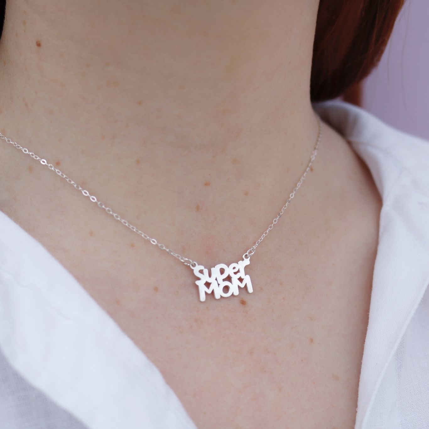 Collar en Plata Super Mom
