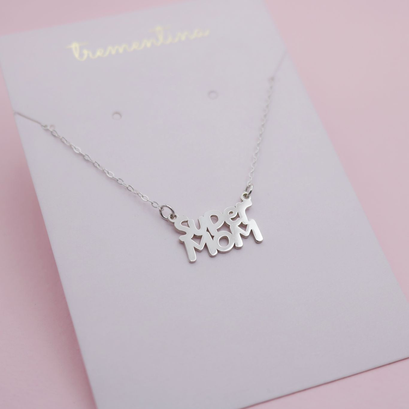 Collar en Plata Super Mom