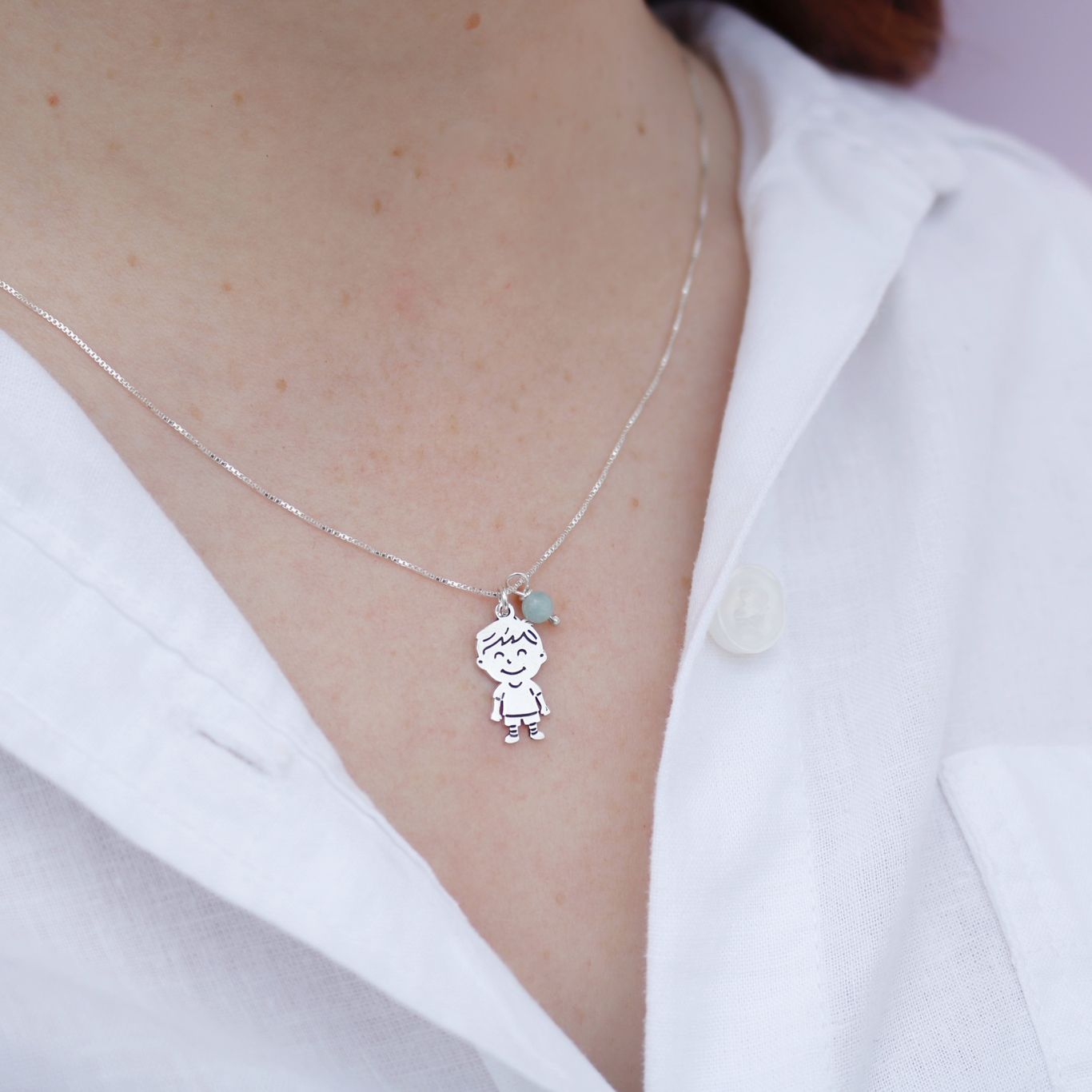 Collar en Plata Niño Piedra