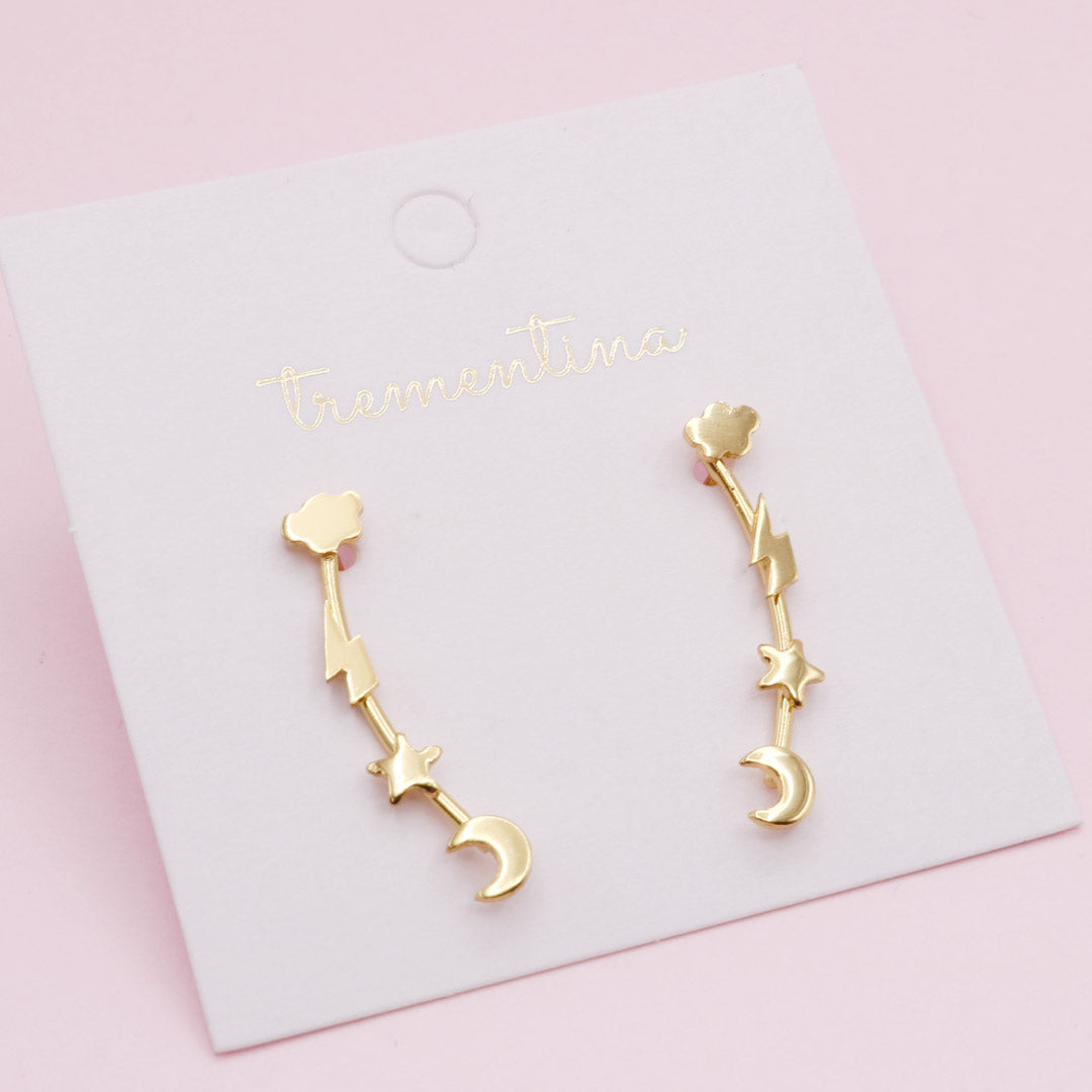 Ear Climbers Dorados Universo