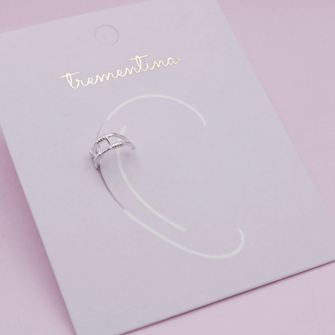 Earcuff en Plata Trama