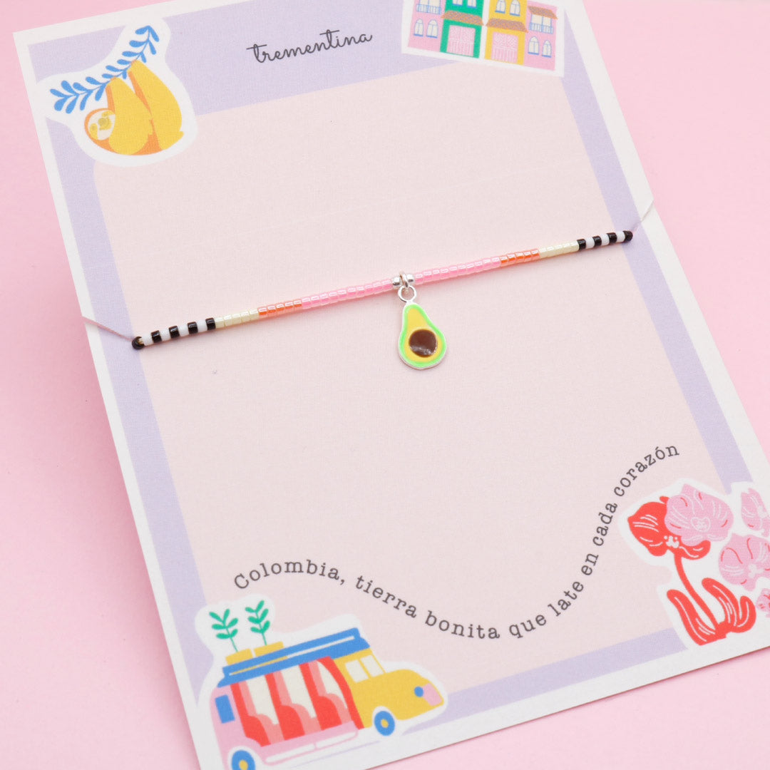Pulsera Mostacilla Aguacate