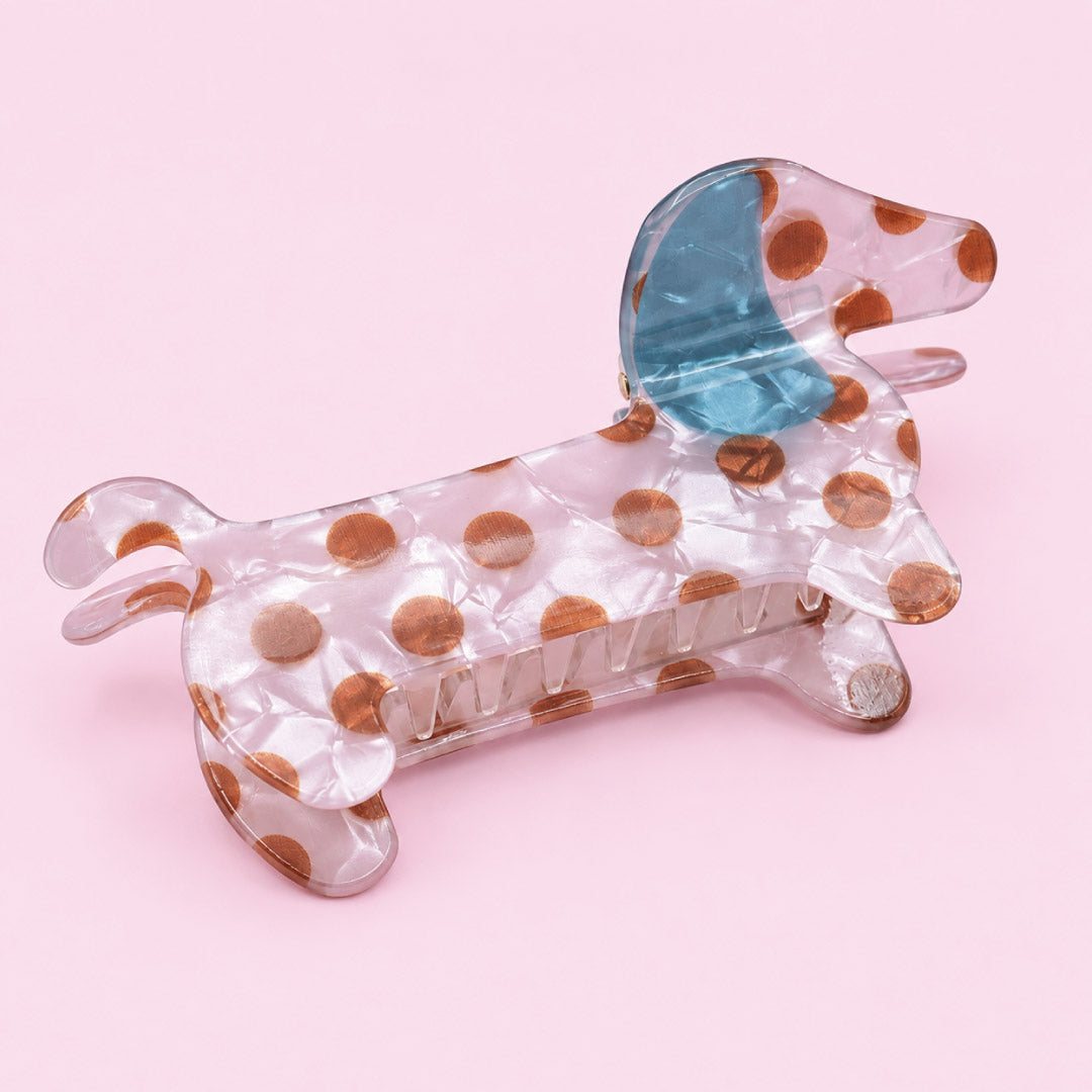 Hairclip Perrito Rosado