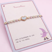 Pulsera Miyuki Corazón Azul y Tonos Pastel