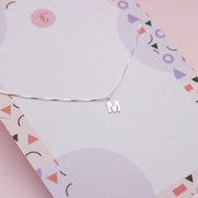 Collar Sencillo Letra Colgante Plata