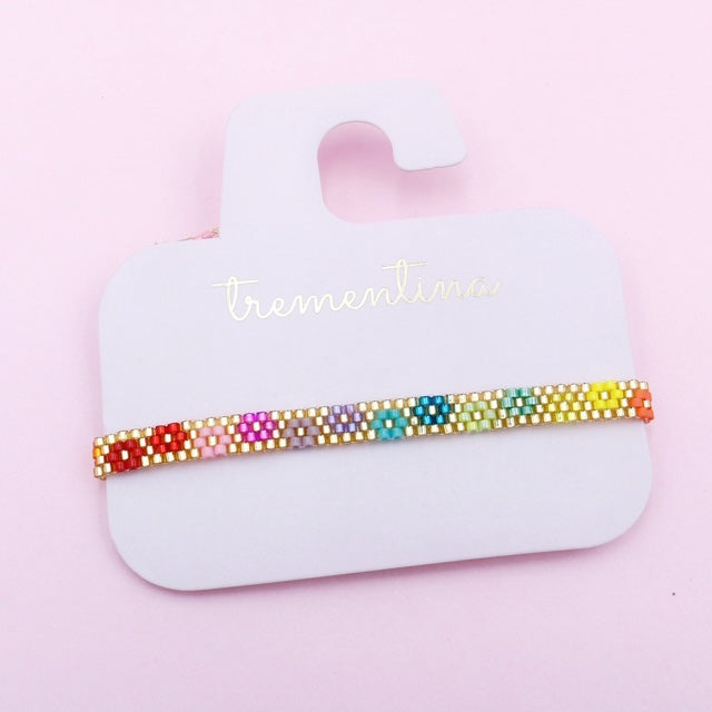 Pulsera Mostacilla Arcoíris de Flores