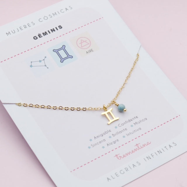 Collar Dorado Géminis Mujeres Cósmicas