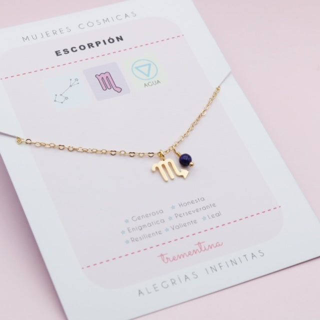 Collar Dorado Escorpión Mujeres Cósmicas