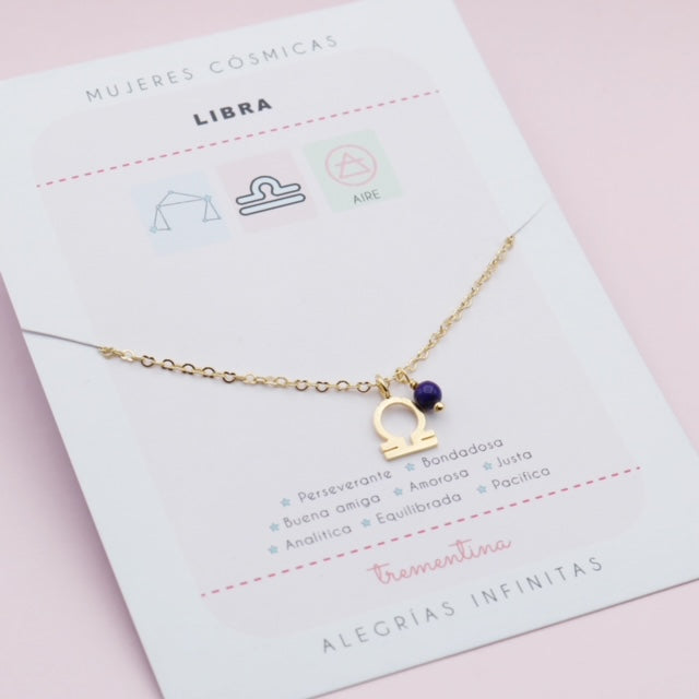 Collar Dorado Libra Mujeres Cósmicas