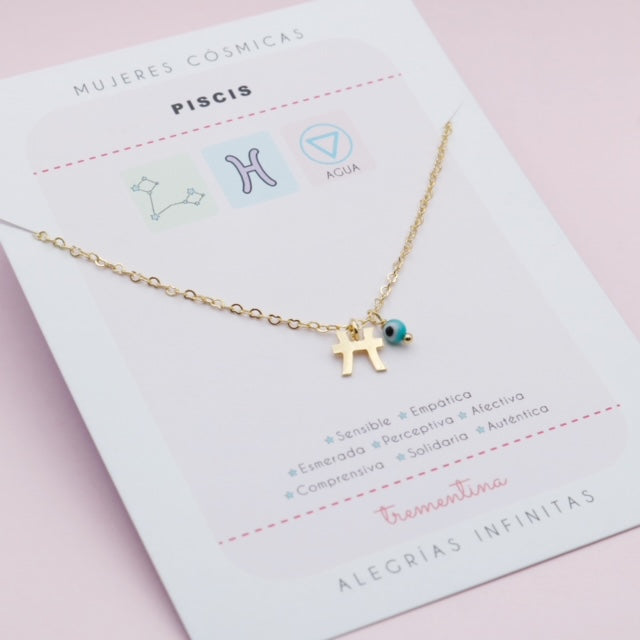 Collar Dorado Piscis Mujeres Cósmicas