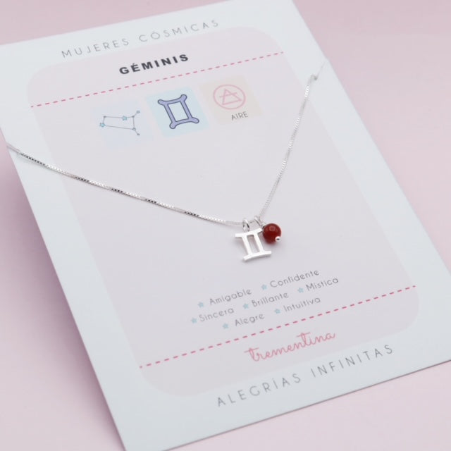 Collar en Plata Géminis Mujeres Cósmicas