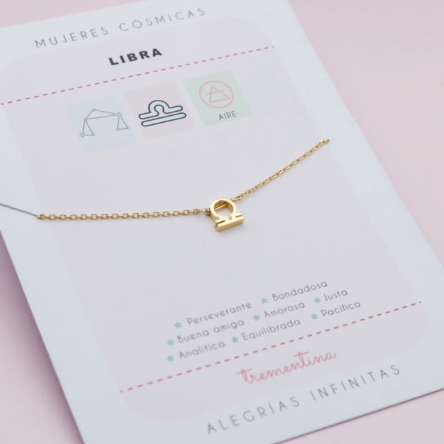 Collar Dorado Libra Mujeres Cósmicas