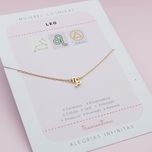 Collar Dorado Leo Mujeres Cósmicas