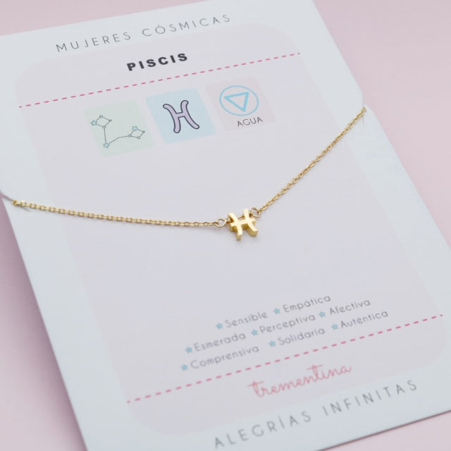 Collar Dorado Piscis Mujeres Cósmicas