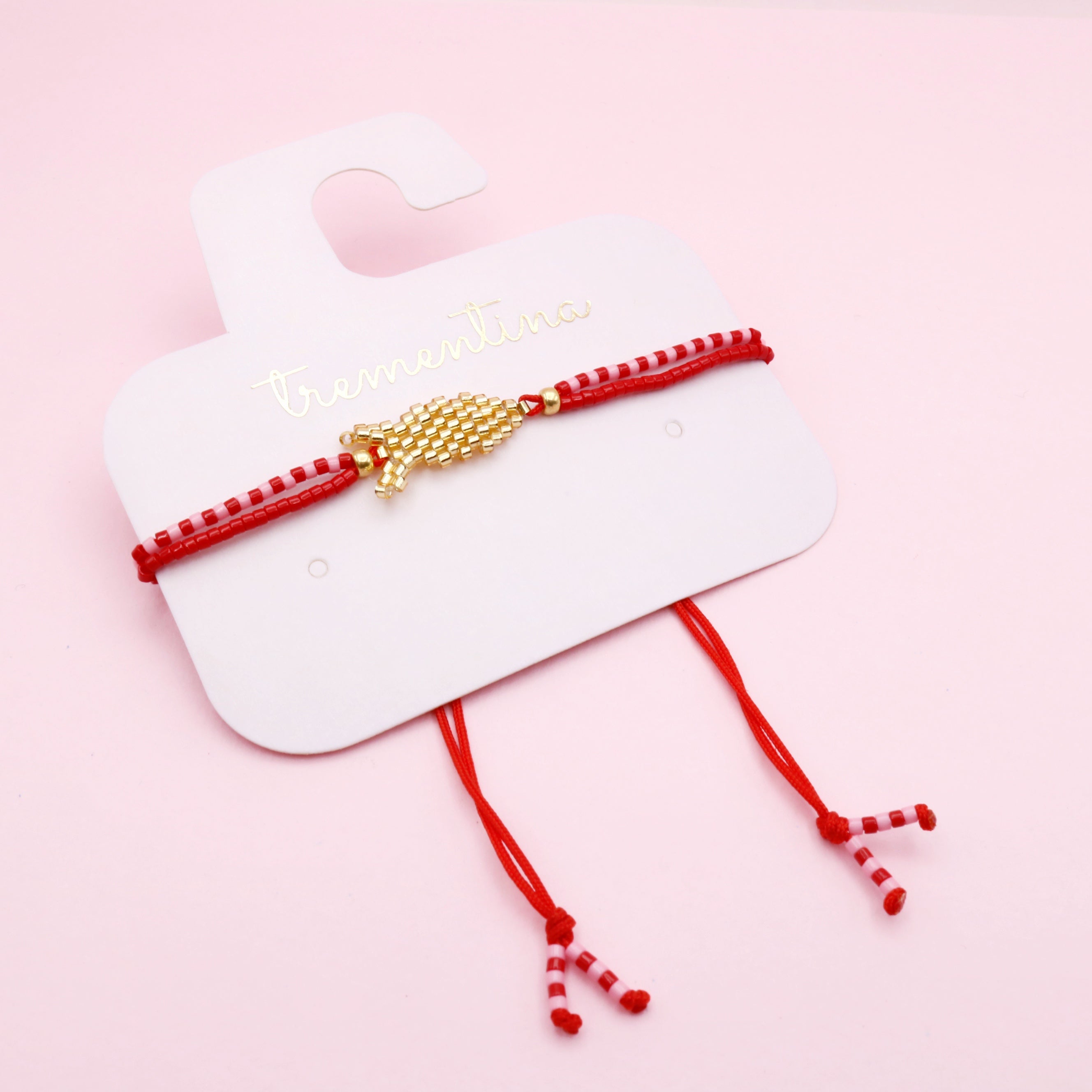 Pulsera Mostacilla Aura Marina Roja