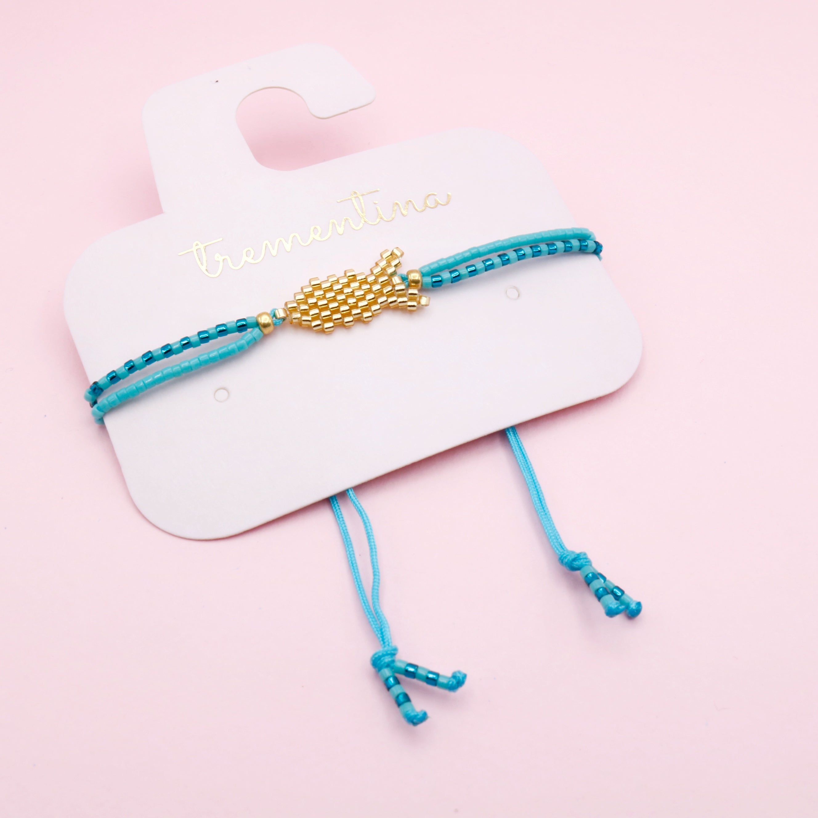 Pulsera Mostacilla Aura Marina Turquesa