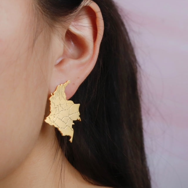 Aretes Dorados Departamentos Colombia