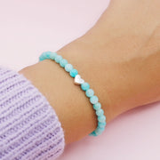 Pulsera Corazón Amazonita