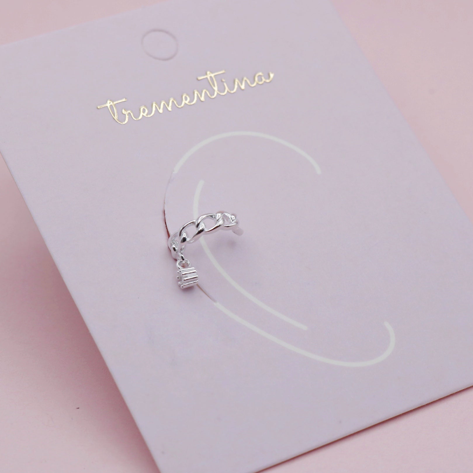 Earcuff Cadena en Plata