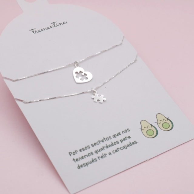 Set Collares Rompecabezas