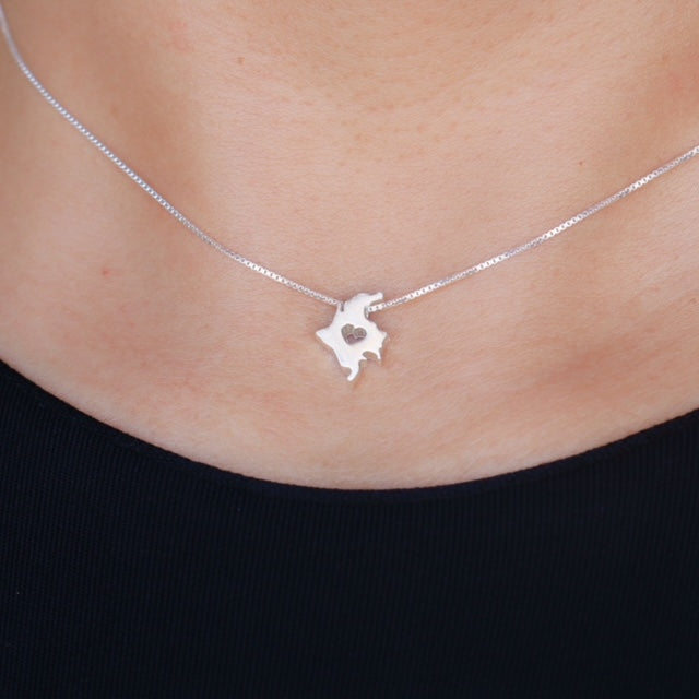 Collar en Plata Colombianita Corazón