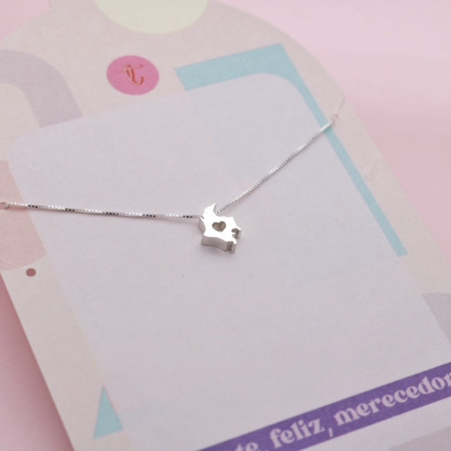 Collar en Plata Colombianita Corazón