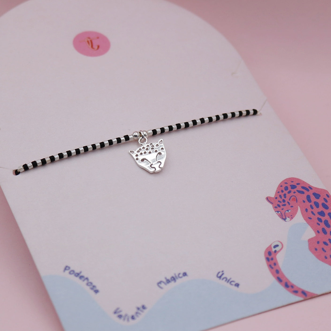 Pulsera en Plata Leopardo Encanto de Sirena