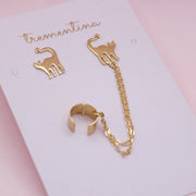Earcuff Dorado Gato Encanto de Sirena