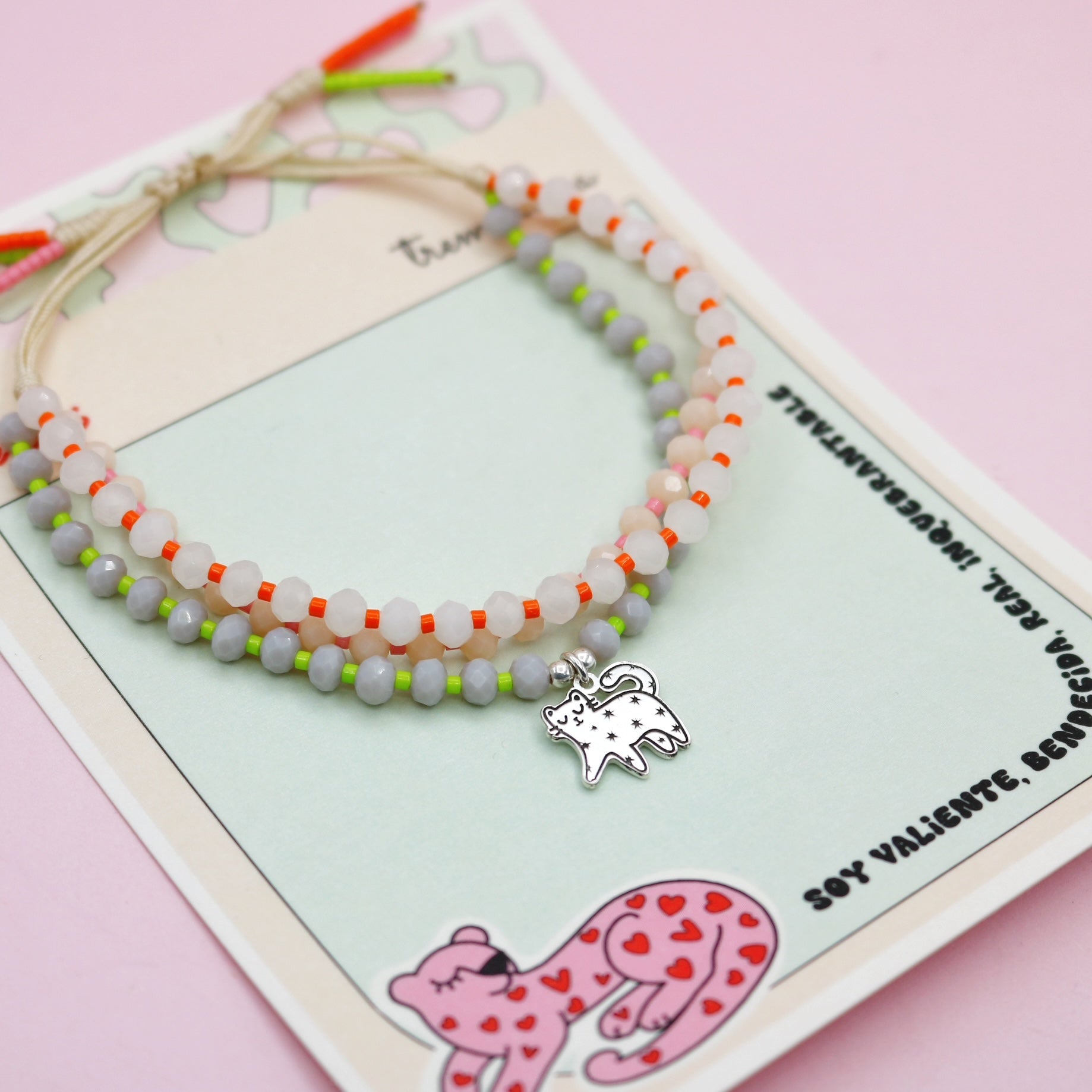 Pulsera Triple Gatico Estrellado