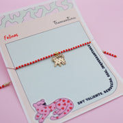 Pulsera Mostacilla Gatico Estrellado Dorado