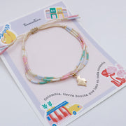 Pulsera Triple Mapa Colombia Dorado
