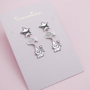 Aretes de Plata Gatico Mago