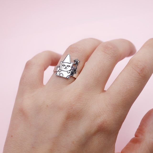 Anillo de Plata Gatico Mago