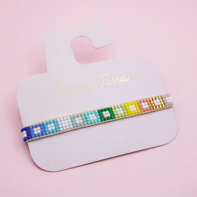 Pulsera Mostacilla Miyuki Cuadros Pastel