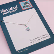 Collar de Plata Corazón Arcoíris