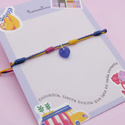 Pulsera Bandera de Colombia Corazón Swarovski