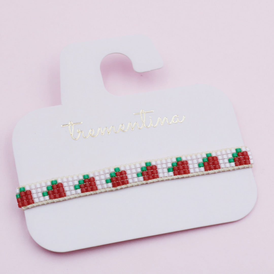 Pulsera en Mostacilla Dulce Fresa
