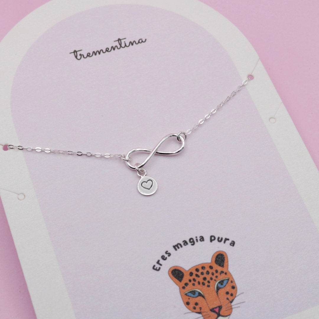 Pulsera en Plata Infinito Corazón