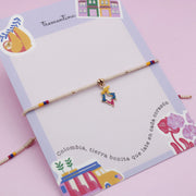 Pulsera Mostacilla Sencilla Silueta de Colombia
