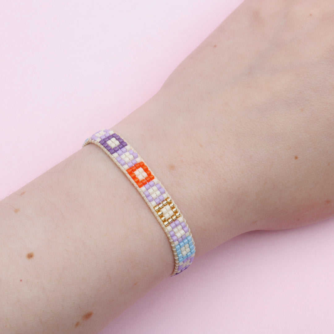 Pulsera Mostacilla Geometría de Colores