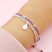 Pulsera Triple Virgen Plateada